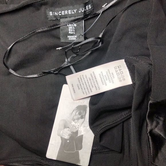 Sincerely Jules mesh strapless corset crop top size L juniors - Picture 4 of 6